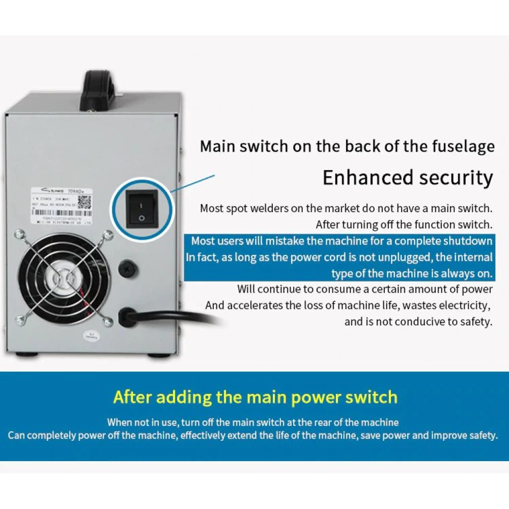 Sunkko 709AD+ 220V Spot Welder with Soldering Iron for 18650 Li-ion Battery