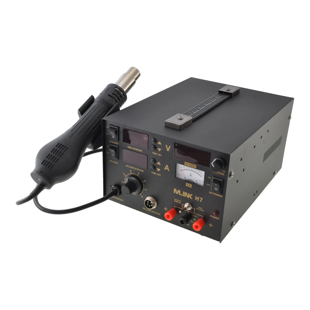 Mlink H7 3-in-1 soldering station with hot air and DC power supply