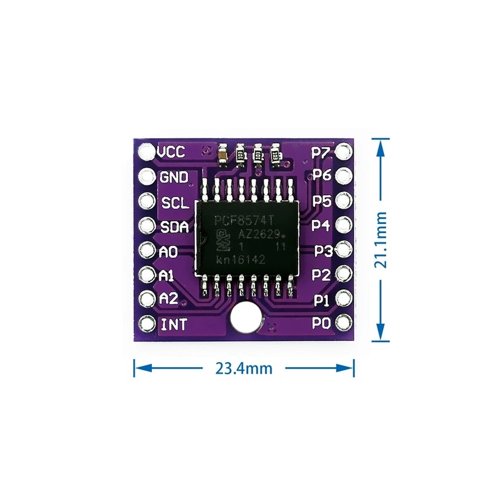 PCF8574T I2C Module for Arduino - Cascaded I/O Port Expander