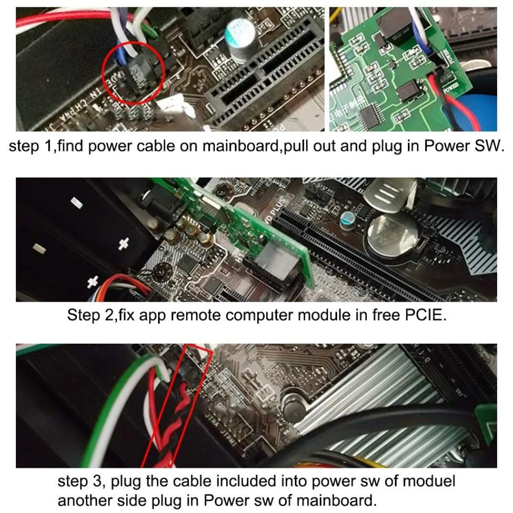 Componentes incluidos del módulo relé WiFi para PC