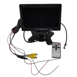 satkit 7-inch car monitor with 2 video inputs and remote control