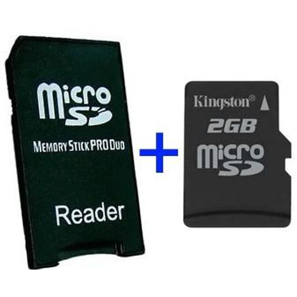 MS Pro Duo Adapter + MicroSD 2GB for Sony PSP