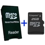 MS Pro Duo Adapter + MicroSD 2GB for Sony PSP