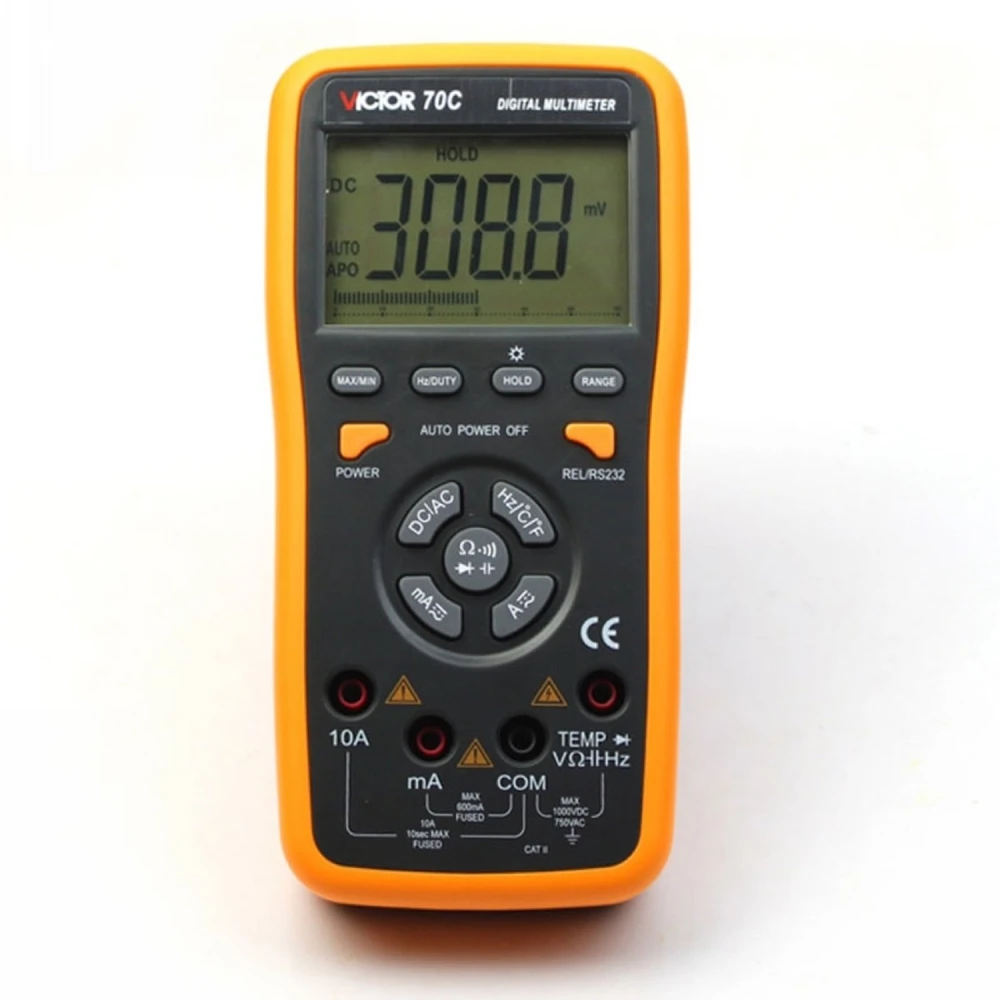 Victor 70C Auto-Ranging Digital Multimeter with USB PC Connection