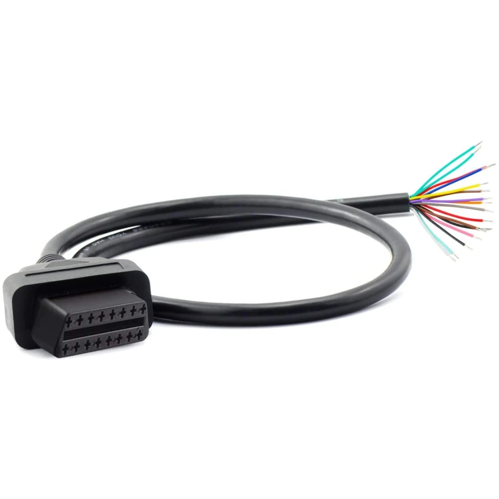OBD2 Female Connector Extension Cable 1m for Precise Vehicle Diagnostics