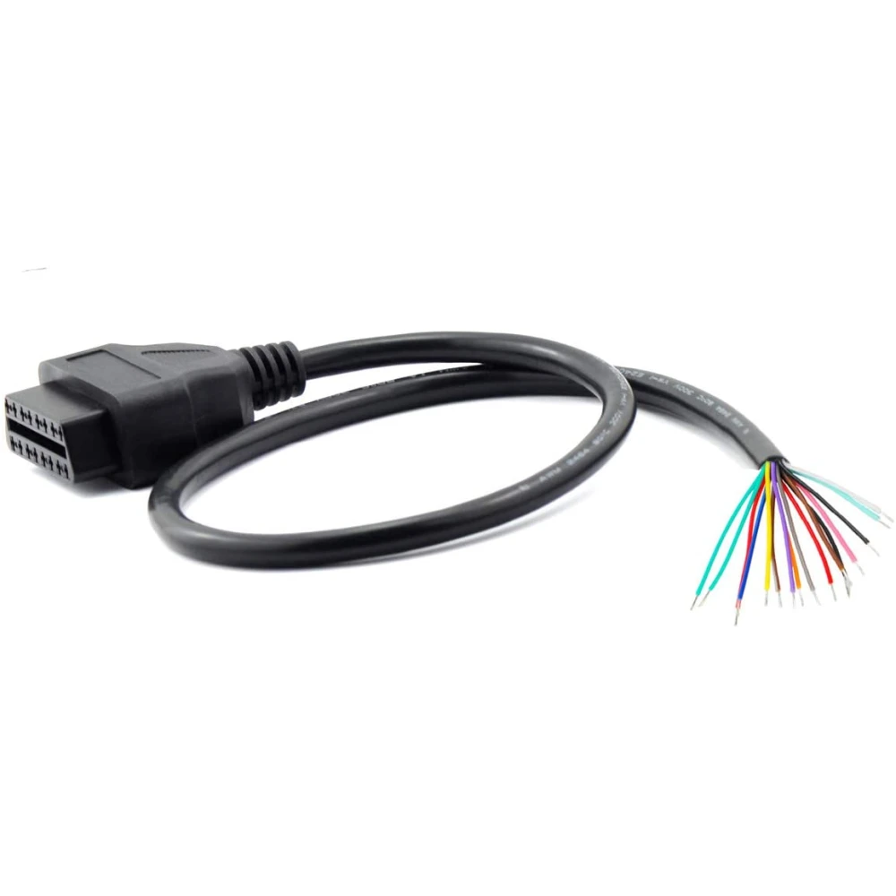 OBD2 Female Connector Extension Cable 1m for Precise Vehicle Diagnostics