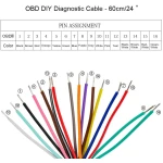 OBD2 Female Connector Extension Cable 1m for Precise Vehicle Diagnostics