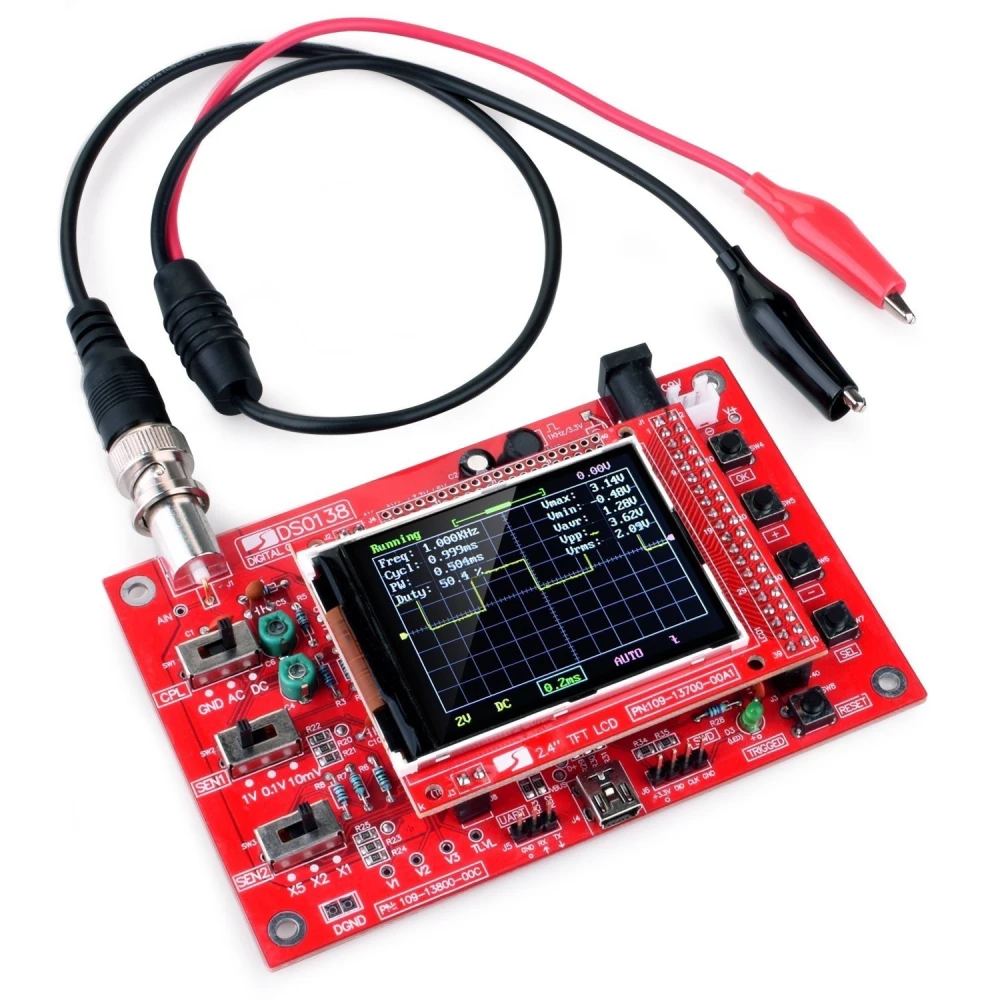 Assembled DSO138 Digital Oscilloscope with 2.4-inch TFT Screen and Probe