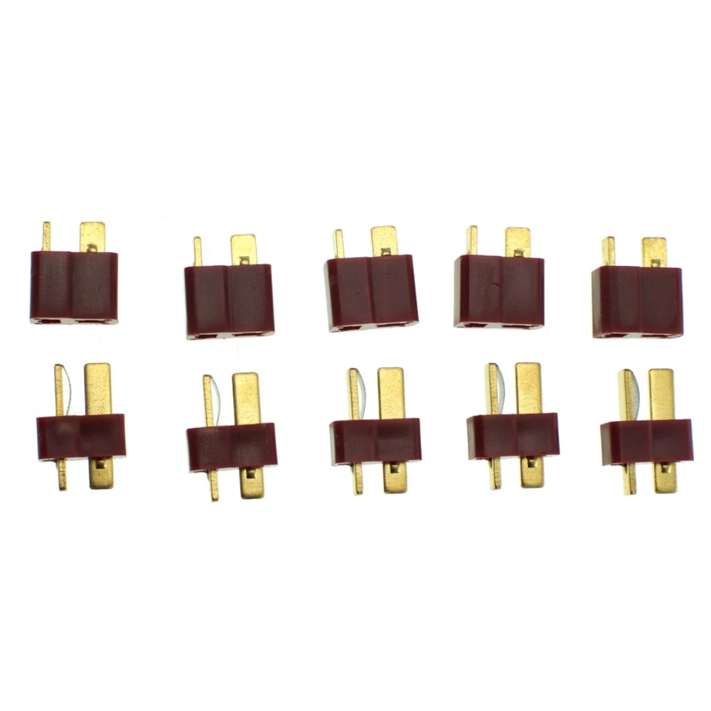 Pack of 10 T-Dean connectors (5 male + 5 female) for drones and RC