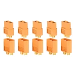 Pack of 10 XT60 Connectors (5 Female + 5 Male) for LiPo Batteries Amass