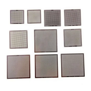 Pack of 10 Universal BGA Reballing Stencils 0.3 to 0.76 mm