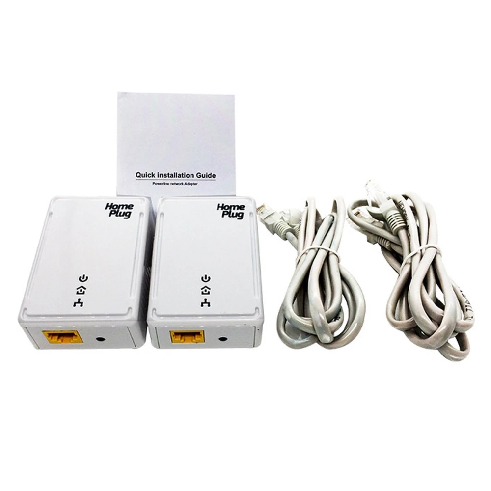 Pack of 2 PLC Ethernet 500Mbps for powerline internet