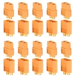 Pack of 20 XT60 Connectors (10 Female + 10 Male) Amass for LiPo batteries