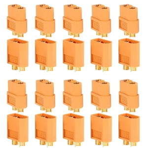 satkit Pack of 20 XT60 Connectors (10 Female + 10 Male) Amass for LiPo batteries