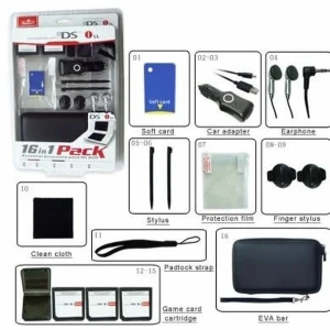 16-in-1 Nintendo DSi XL accessory pack - complete console kit
