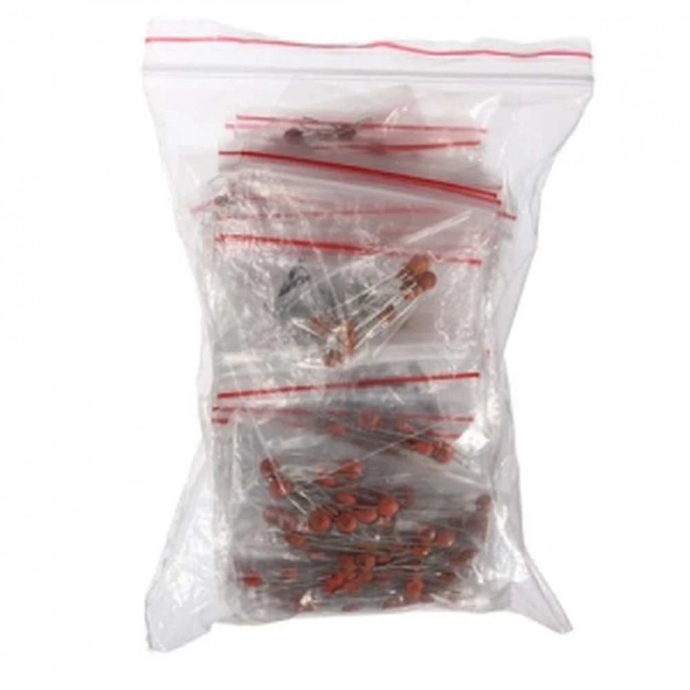 300 Ceramic Capacitor Pack with 30 different values from 2pF to 0.1uF