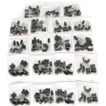 Electrolytic capacitor pack - 190 pieces in 19 different values from 1uF to 1000uF