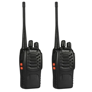 2-Pack Baofeng BF-888S Dual Band UHF 5W Walkie Talkies with Earpiece