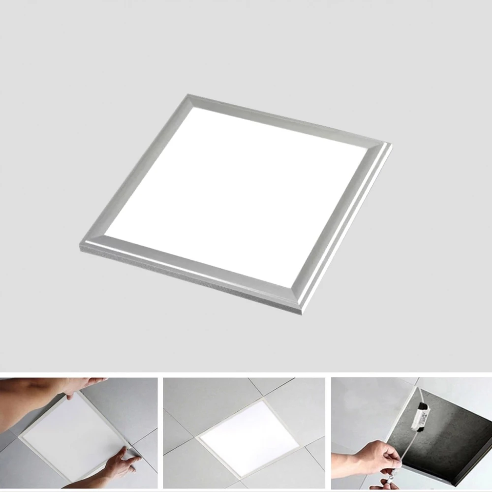 30x30cm 12W Slim LED Panel Silver Frame 6000K
