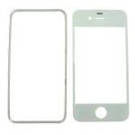 iPhone 4 White Glass Screen with Adhesive Frame for Repair