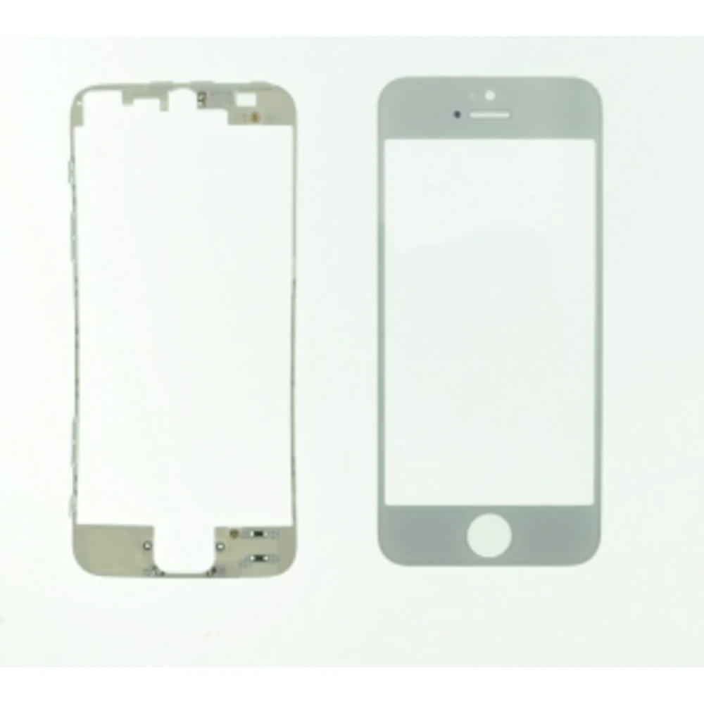 iPhone 5 White Glass Screen with Adhesive Frame for Repair