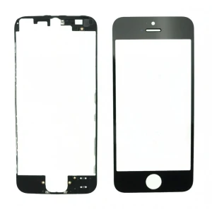 iPhone 5 Black Glass Screen with Adhesive Frame for Repair