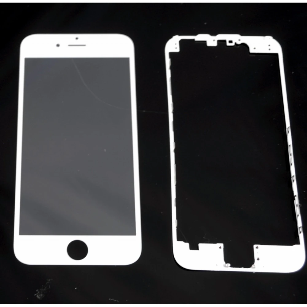 iPhone 6 White Glass Screen with Adhesive Frame for Repair