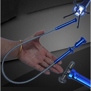 Flexible Magnetic Pickup Tool with LED Light and Long-Reach Claw Hook