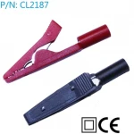 2mm banana crocodile clips pack of 2 red-black Amass