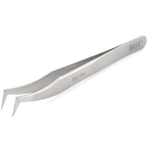 Best 6A fine curved electronic tweezers for precise component handling