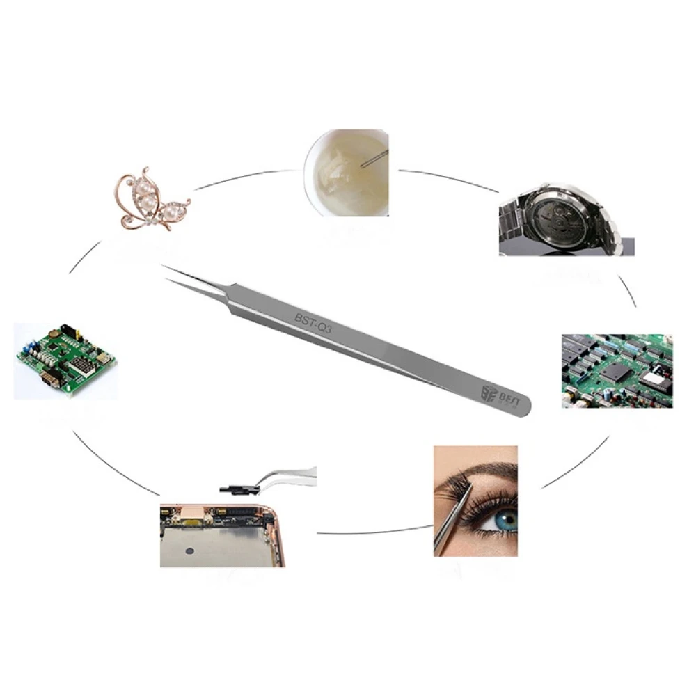 Best Q3 extra-fine straight electronics tweezers for removing electronic components