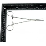18cm Straight Locking Tweezers with 3-Position Lock for Electronics and Soldering