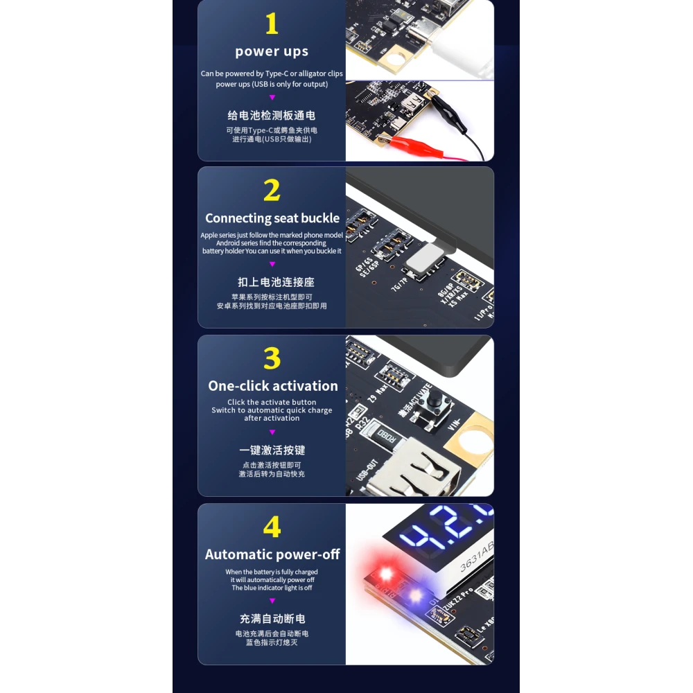 Mechanic BA27 battery activation board for iPhone and Android