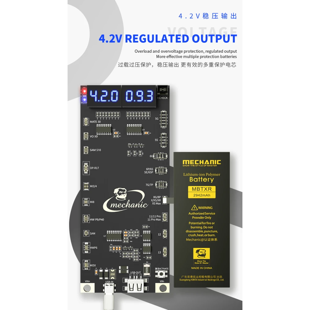 Mechanic BA27 battery activation board for iPhone and Android