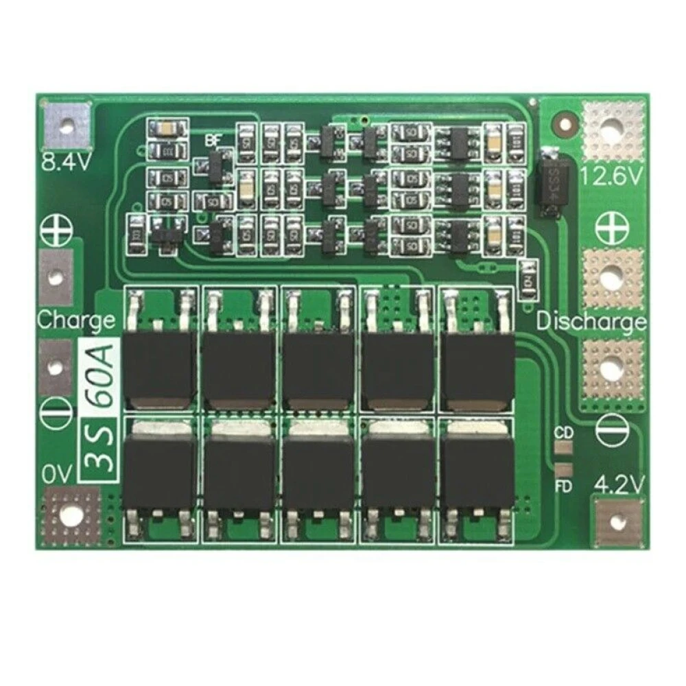 Improved 3S 60A PCB Protection Board for Lithium Battery