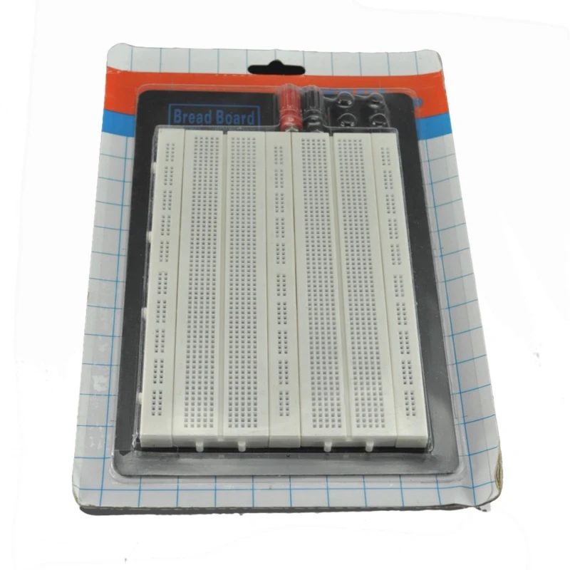 1660 Point Breadboard 21.5cm x 13cm with Metal Base and Power Connection