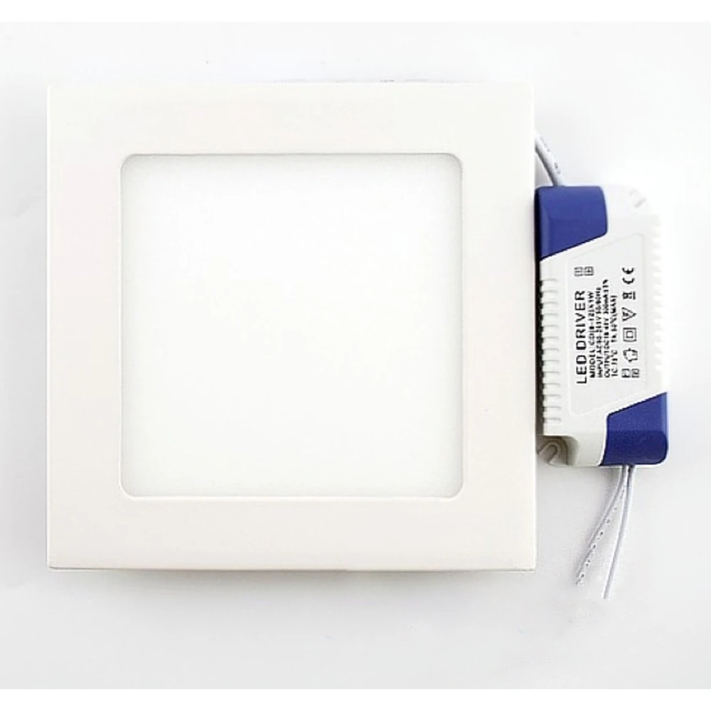 Superslim Square LED Panel 12W Cool White 6000K for Modern Lighting