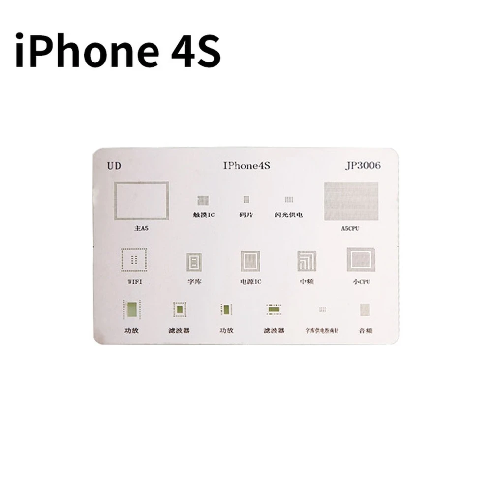 iPhone 4S Stencil Plate for BGA Soldering - Precise Template Mlink