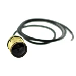 Detalle del porta lámpara industrial vintage Edison E27 con cable y soporte modelo F1