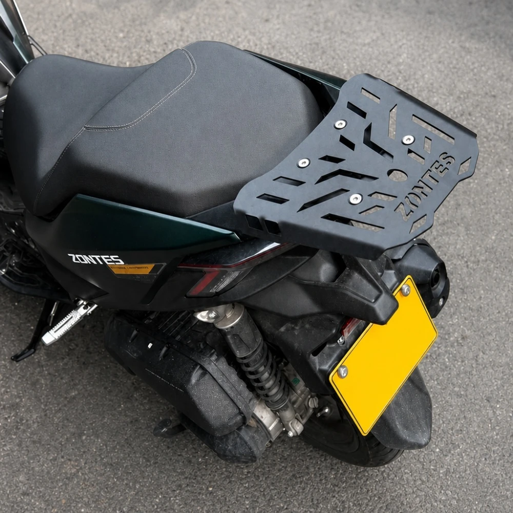 Rear Rack Zontes 150X / 125X — 4 mm Iron Luggage Carrier, Black