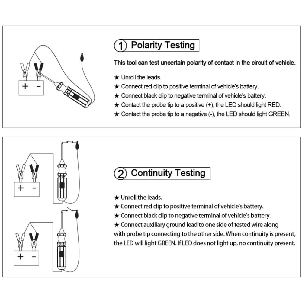DY18 Car Circuit Tester 12V and 24V Power Probe for Electrical Diagnostics