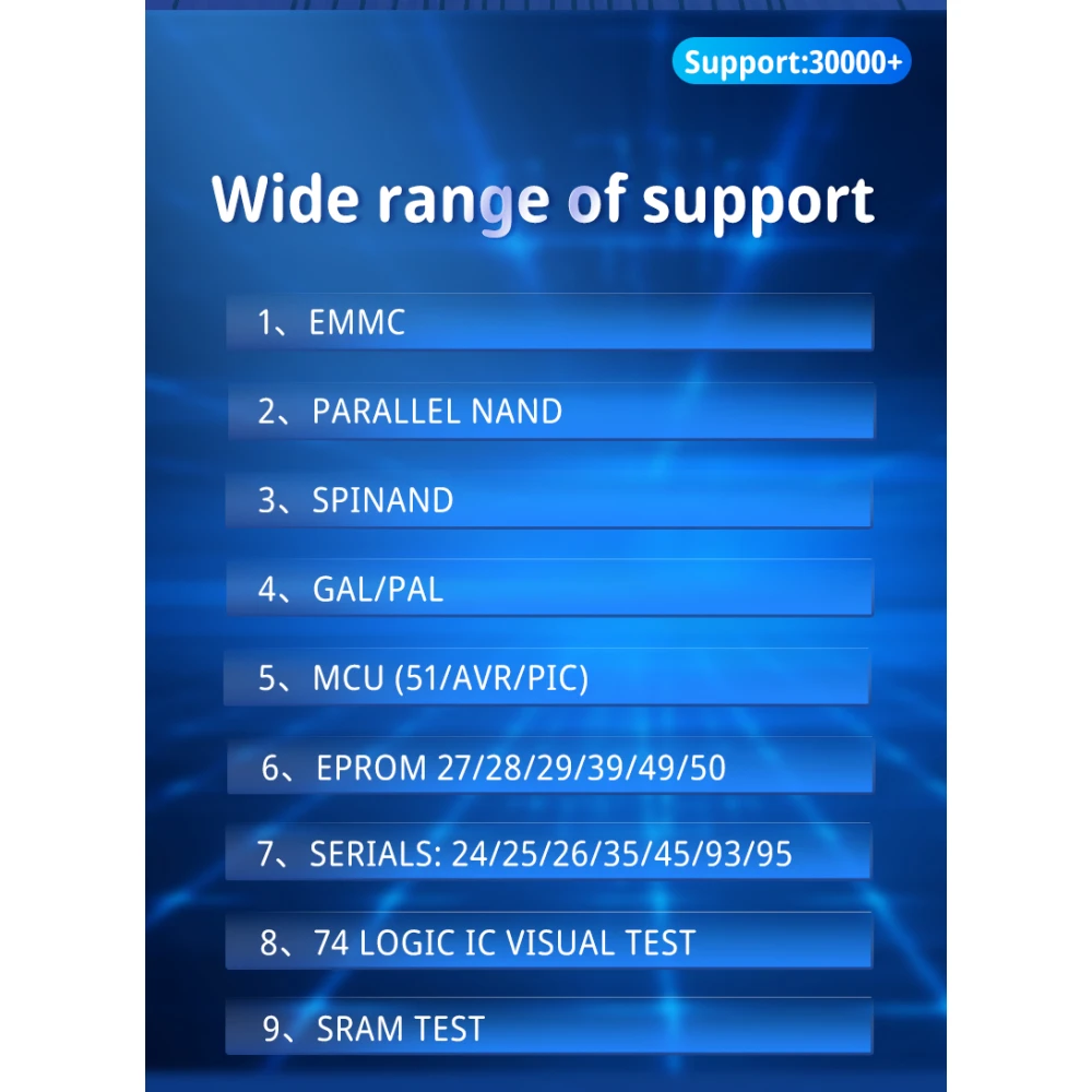Componentes electrónicos programados con XGecu T48