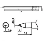 Aoyue LF-08LD soldering iron tip with built-in heater for soldering stations