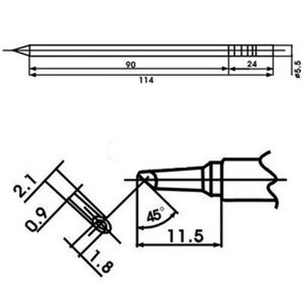 Aoyue LF-2BCM soldering iron tip with heating element for soldering stations