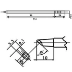 Aoyue LF-3BCM soldering iron tip with heater for soldering stations