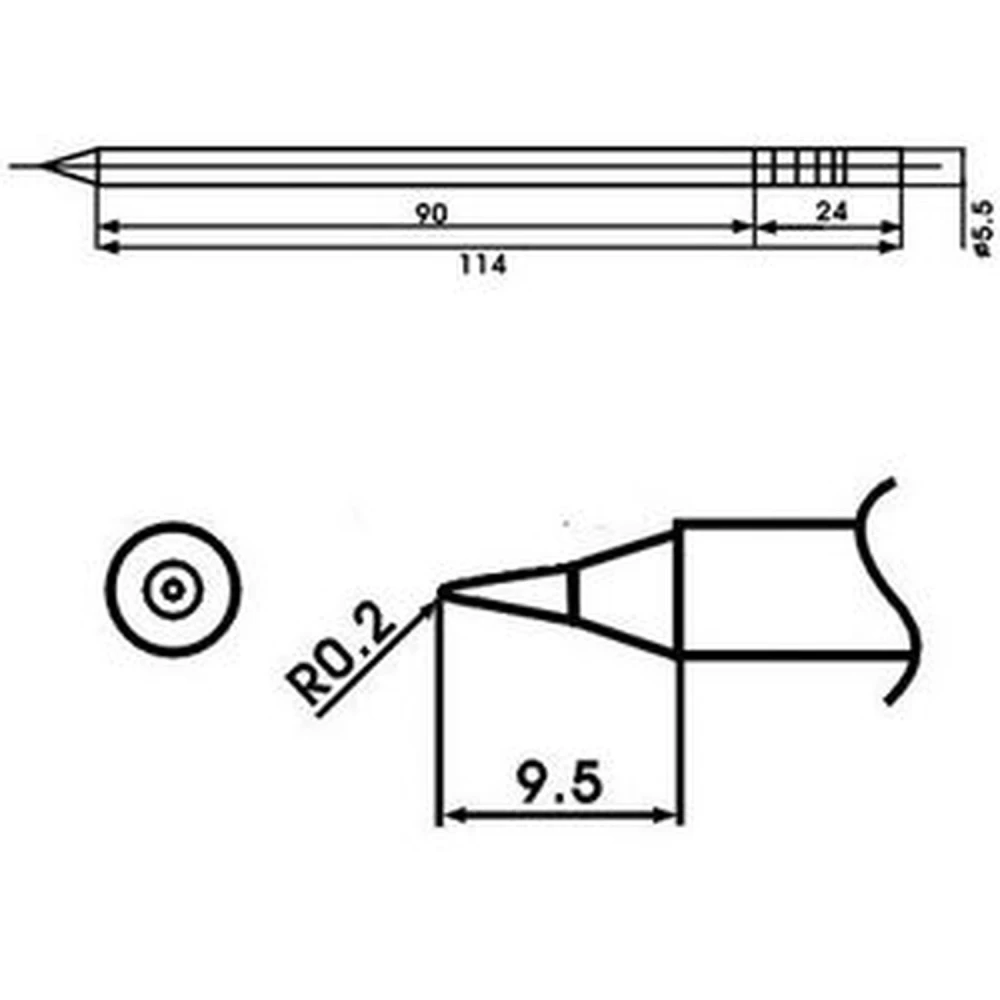 Aoyue LF-I soldering iron tip with heating element - original spare