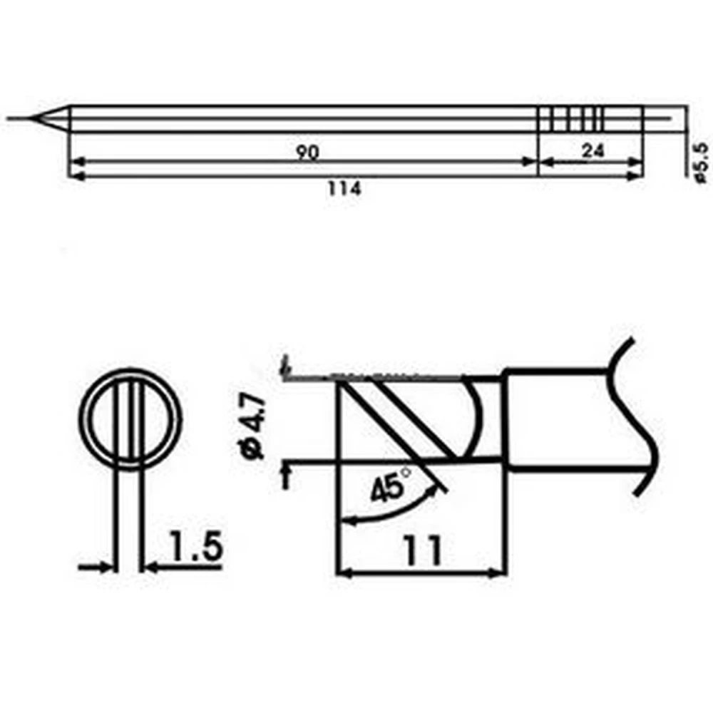 Aoyue LF-K soldering iron tip with heater - original spare