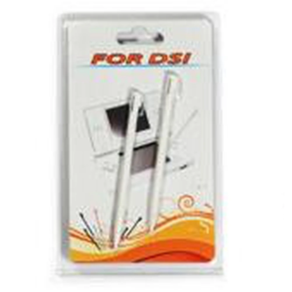 White Nintendo DSi stylus with 2 white replacement stylus pens