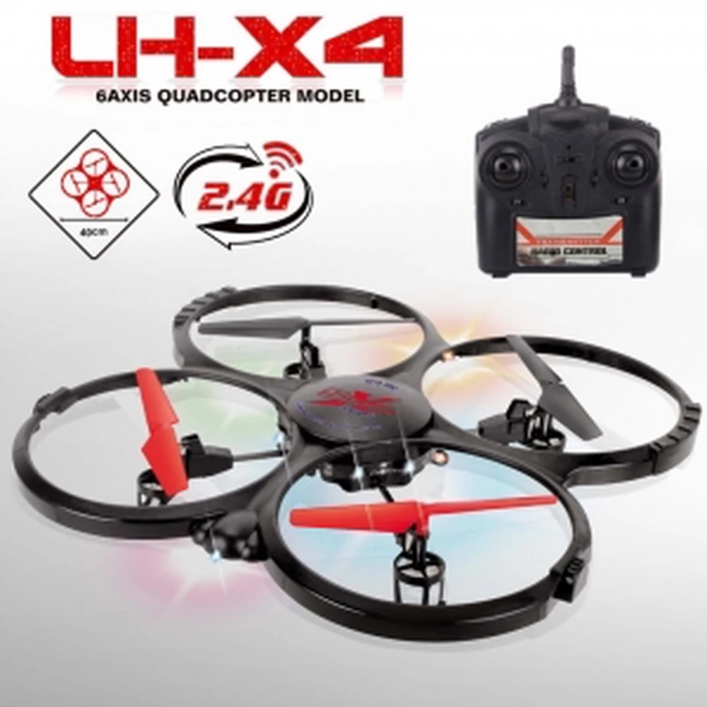 LH-X4 Quadcopter 2.4GHz 4 Channel with 6-Axis Gyro, 32.5cm