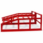 Steel Car Ramps 2 Tonnes (4,400 lbs) — Set of 2 Portable Service Ramps for Oil Changes & Maintenance, Red TSX TOOL